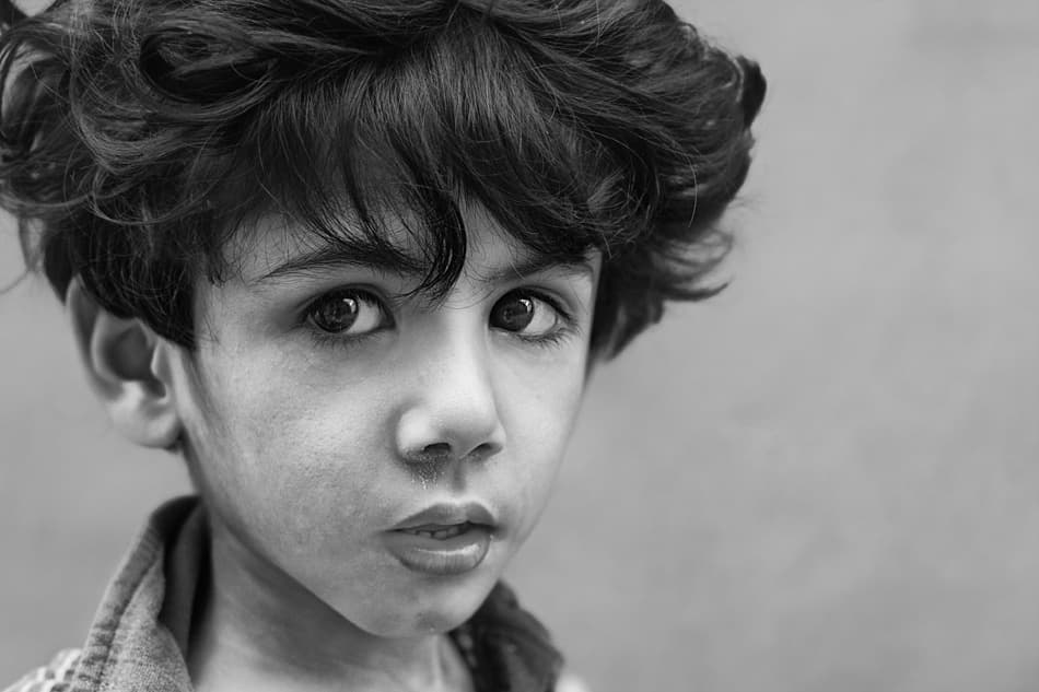 Serious Young Gaze by Hesham Alhumaid — canvas wall art