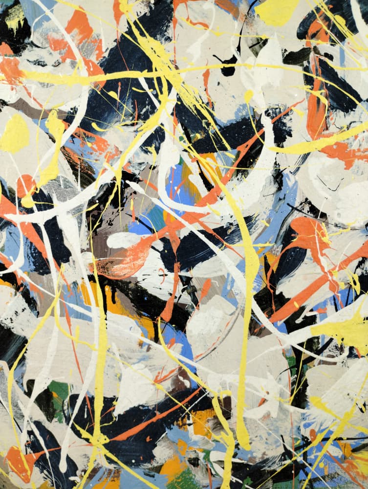 Colorful Abstract Splashes by Michael Cross — canvas wall art