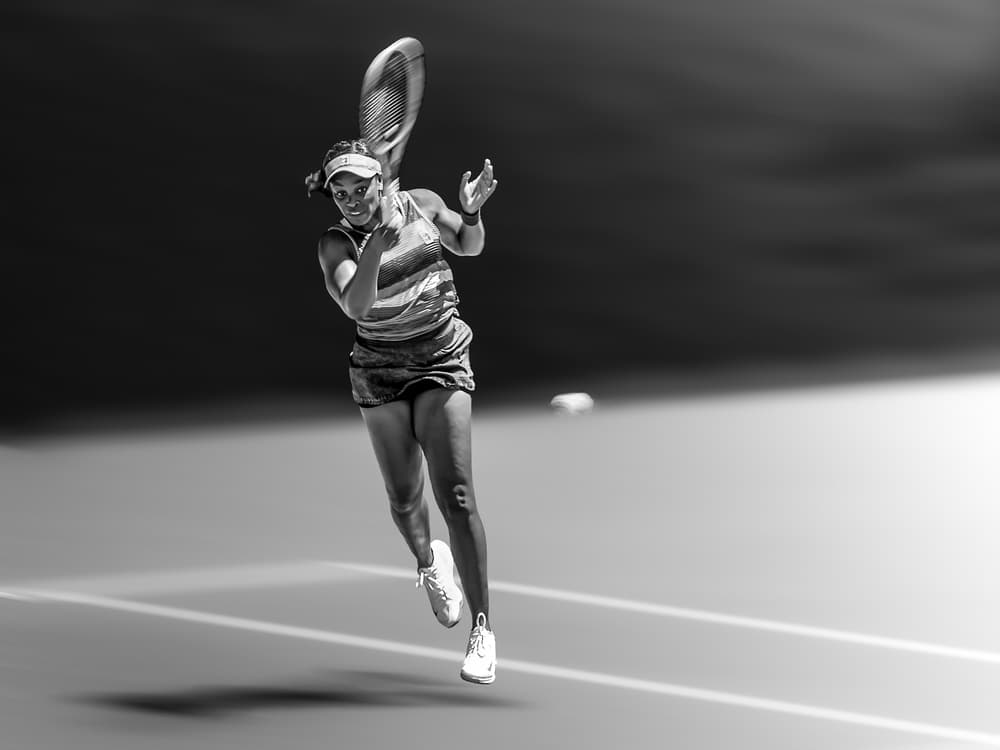 Dynamic Tennis Player by Irene Wu — canvas wall art
