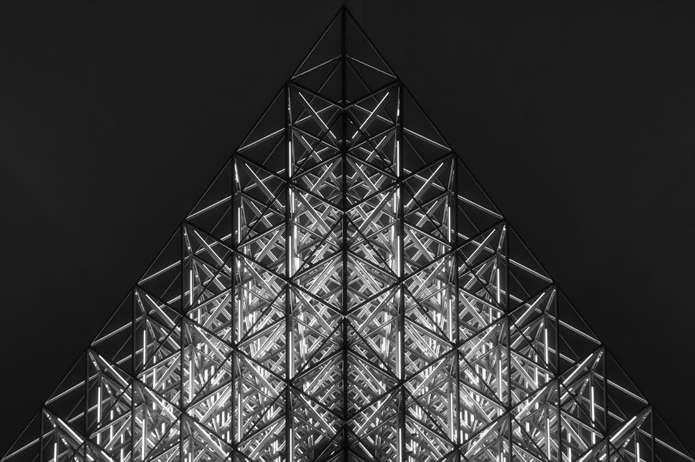 Geometric Pyramid Framework by Hans-Wolfgang Hawerkamp — canvas wall art