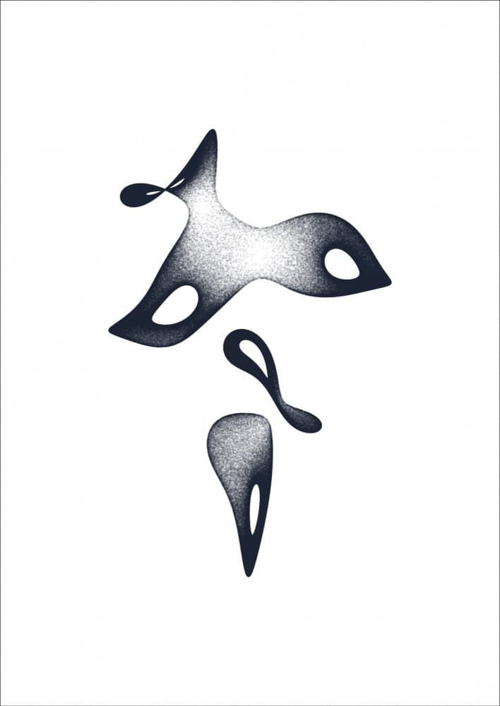Dark Flowing Shapes by AV11 — canvas wall art