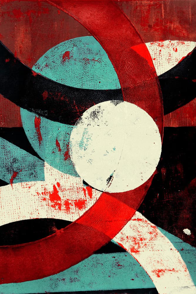 Bold Geometric Layers by Petr Strnad — canvas wall art