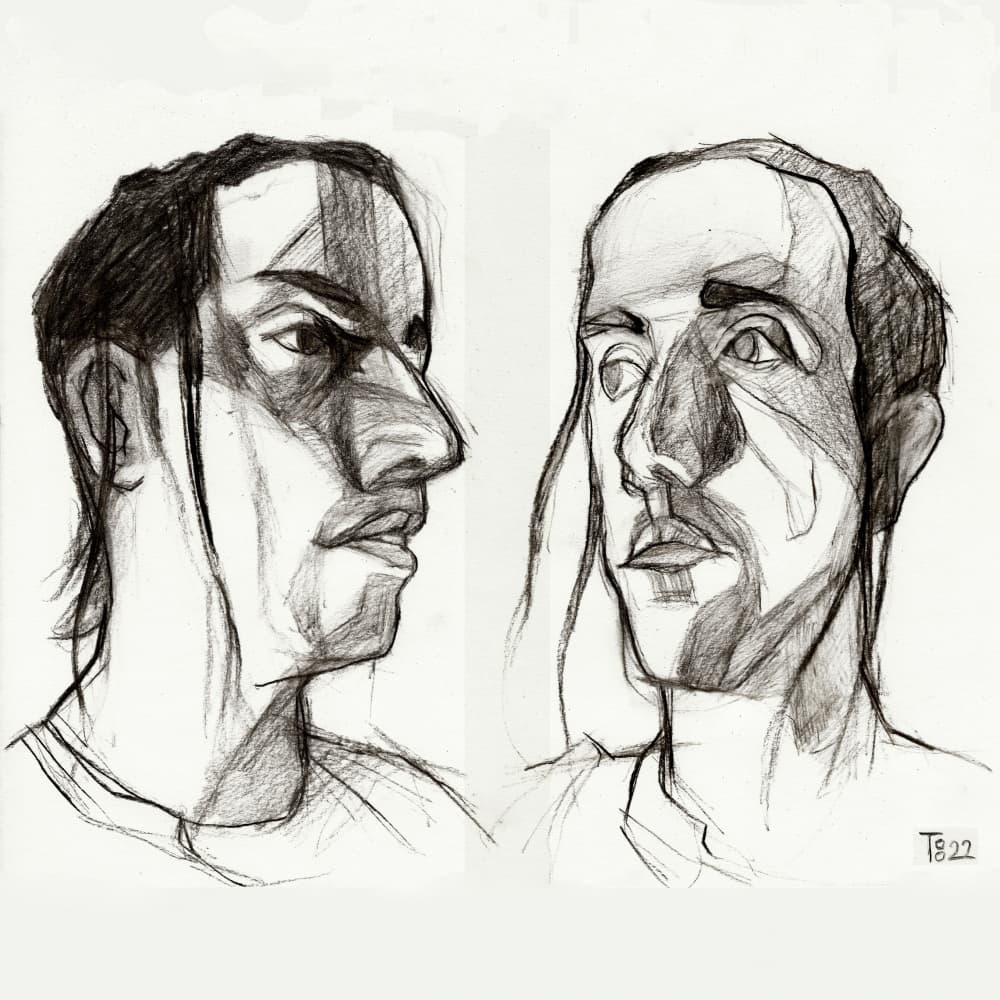 Men in Shadow by Tore Bahnson — canvas wall art