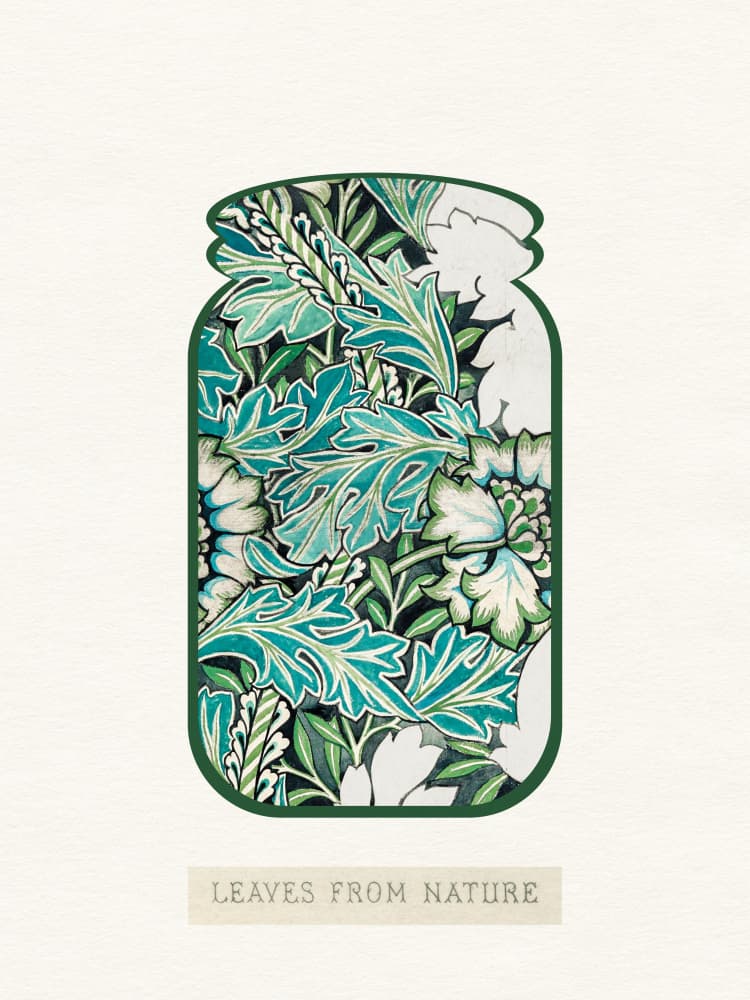 Botanical Jar Pattern by Wild Violets — canvas wall art