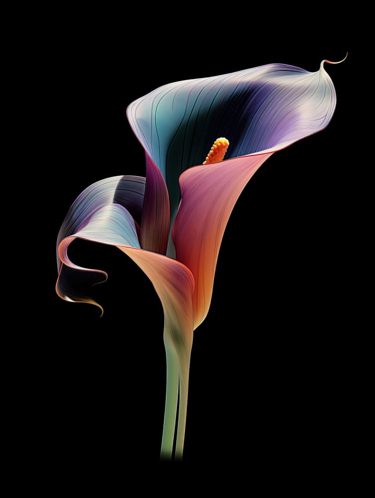 Vibrant Calla Blooms by Bilge Paksoylu — canvas wall art