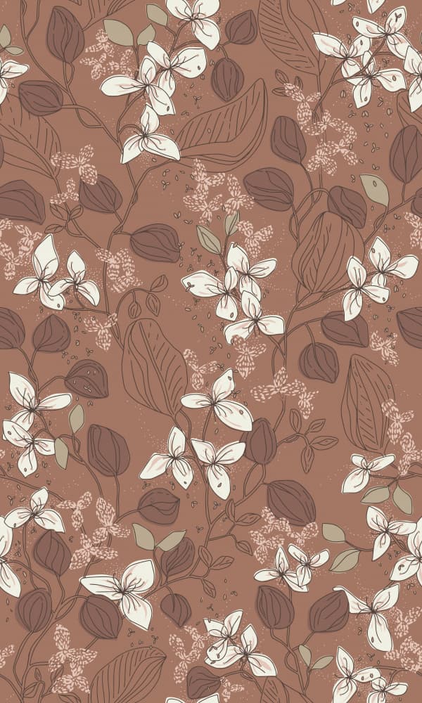 Botanical Terracotta Bloom by Annick — canvas wall art