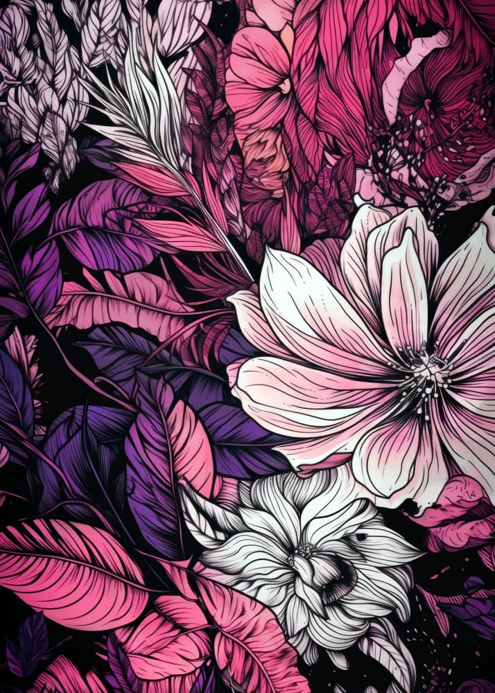 Vibrant Tropical Bloom by Justyna Jaszke — canvas wall art