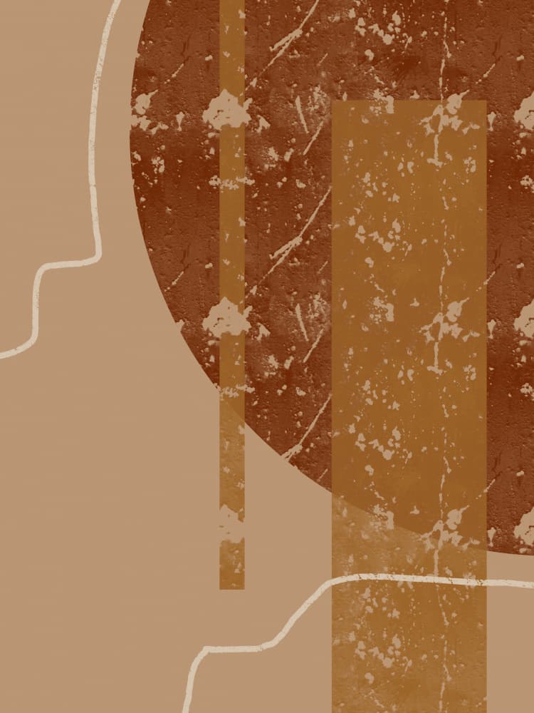 Earthy Abstract Shapes by Yuli Saputra — canvas wall art