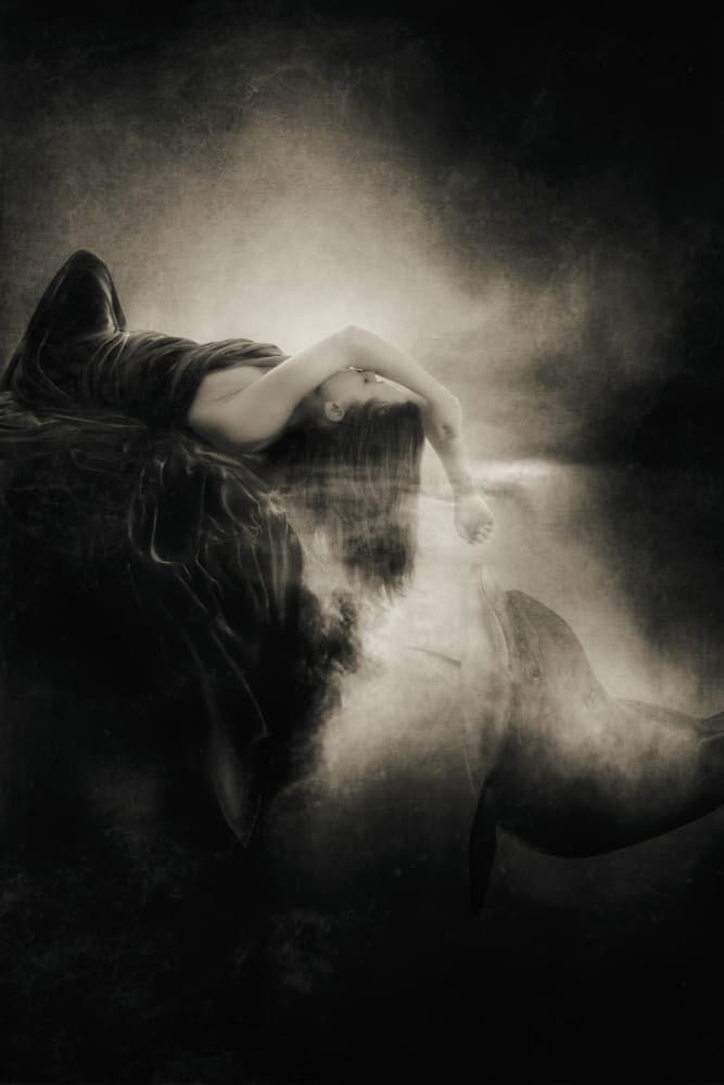 Woman And Whale Dream by Charlaine Gerber — canvas wall art