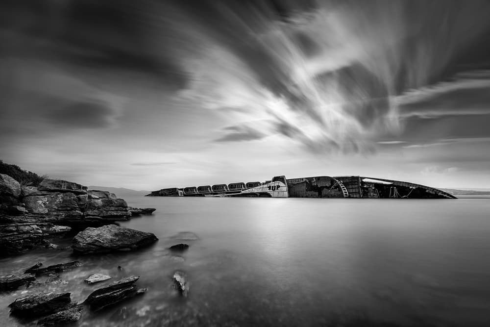 Forgotten Coastal Wreck by George Digalakis — canvas wall art