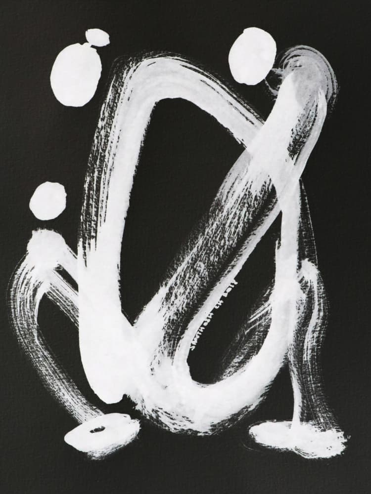 Dynamic White Strokes by Santhosh ch — canvas wall art