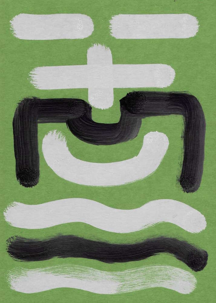 Bold Green Strokes by Santhosh ch — canvas wall art