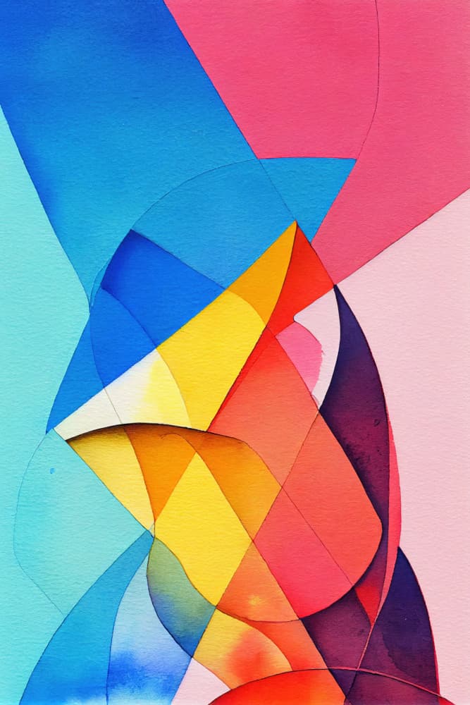 Vibrant Watercolor Shapes by Mauro — canvas wall art