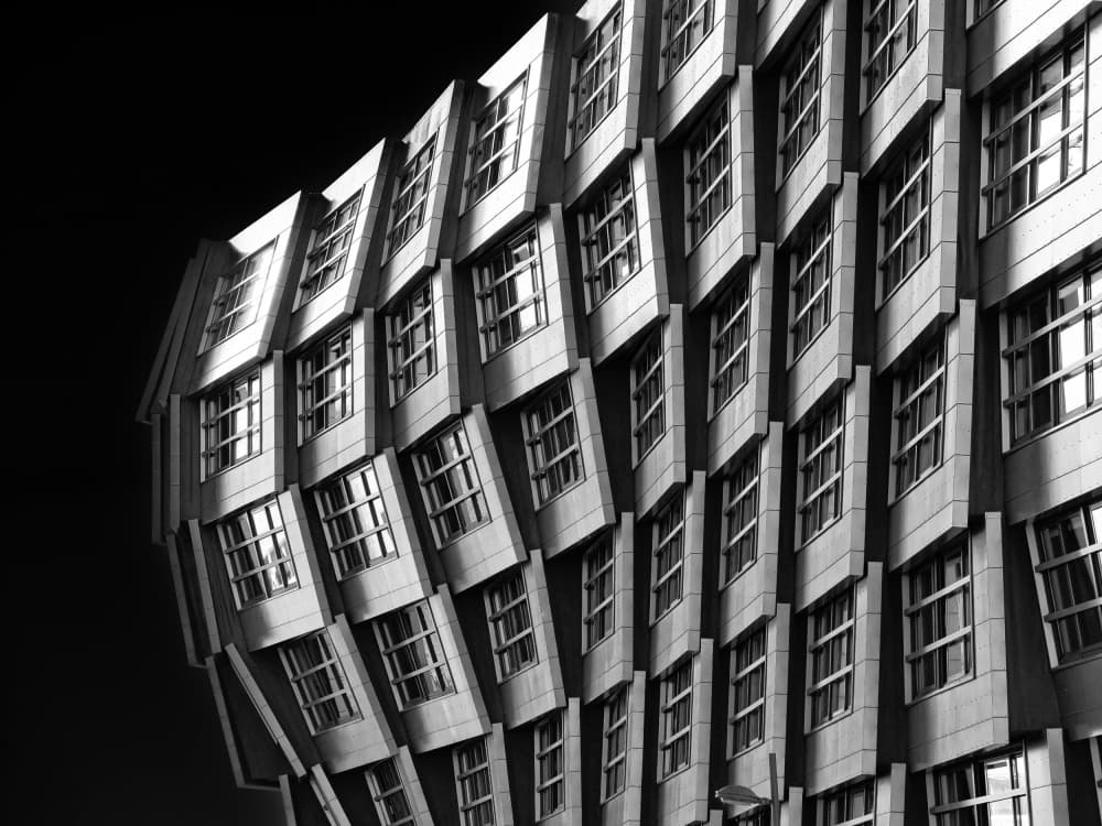 Wavy Building Facade by Jaap Koer — canvas wall art