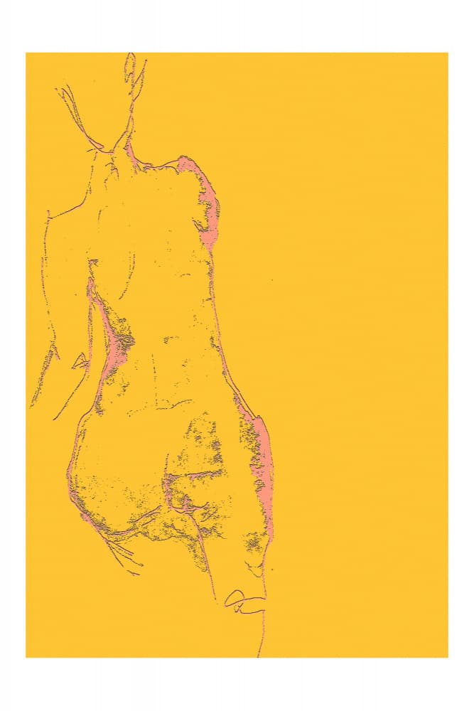 Abstract Female Form by Anja Runfors Essén — canvas wall art