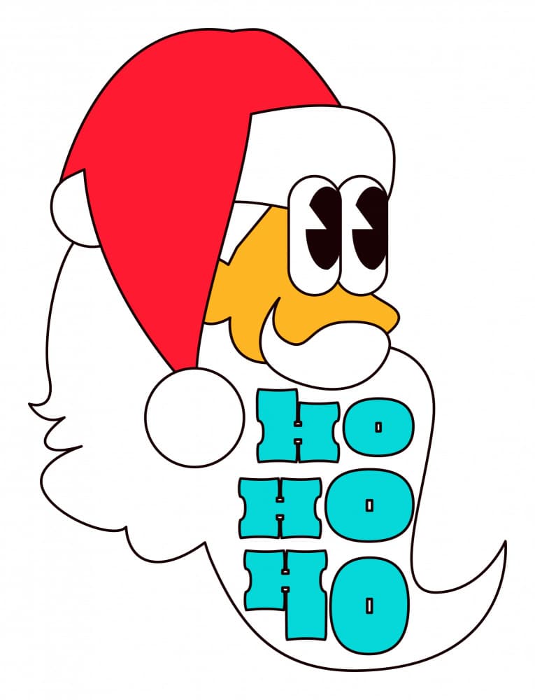 Jolly Santa Ho Ho Ho by Marika Barsrsind β canvas wall art