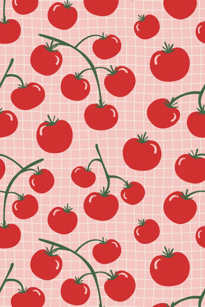 Fresh Tomato Pattern by Karen Menzenbach — canvas wall art