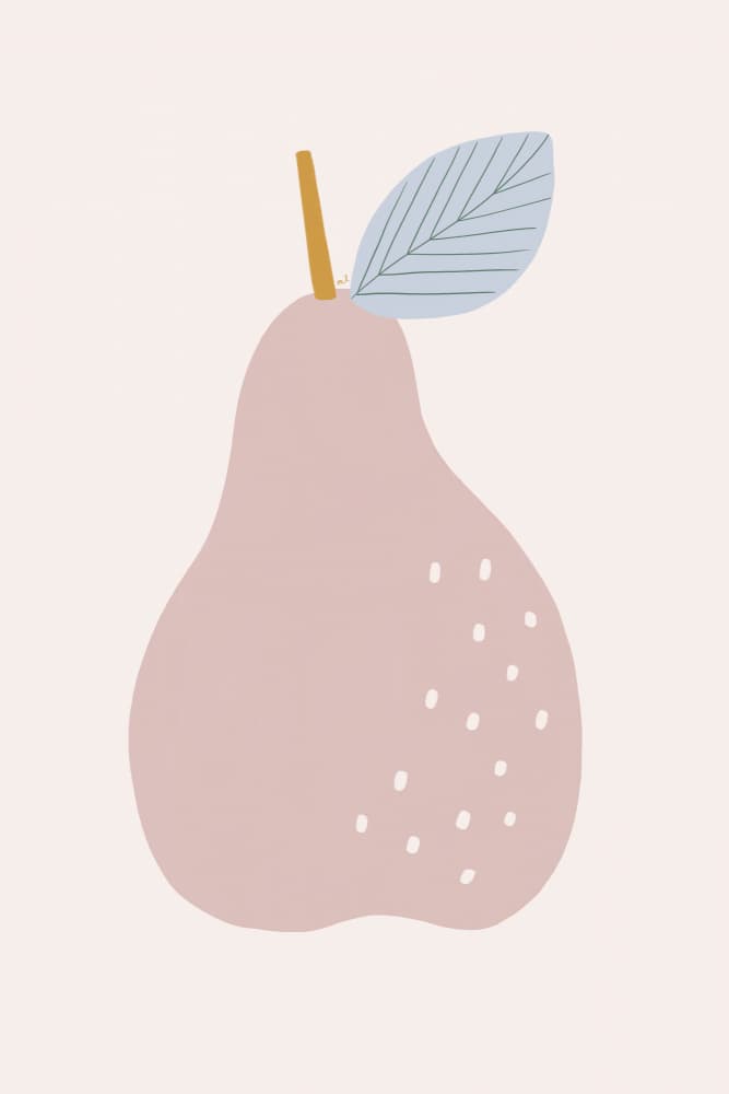 Soft Pink Pear by Menina Lisboa — canvas wall art