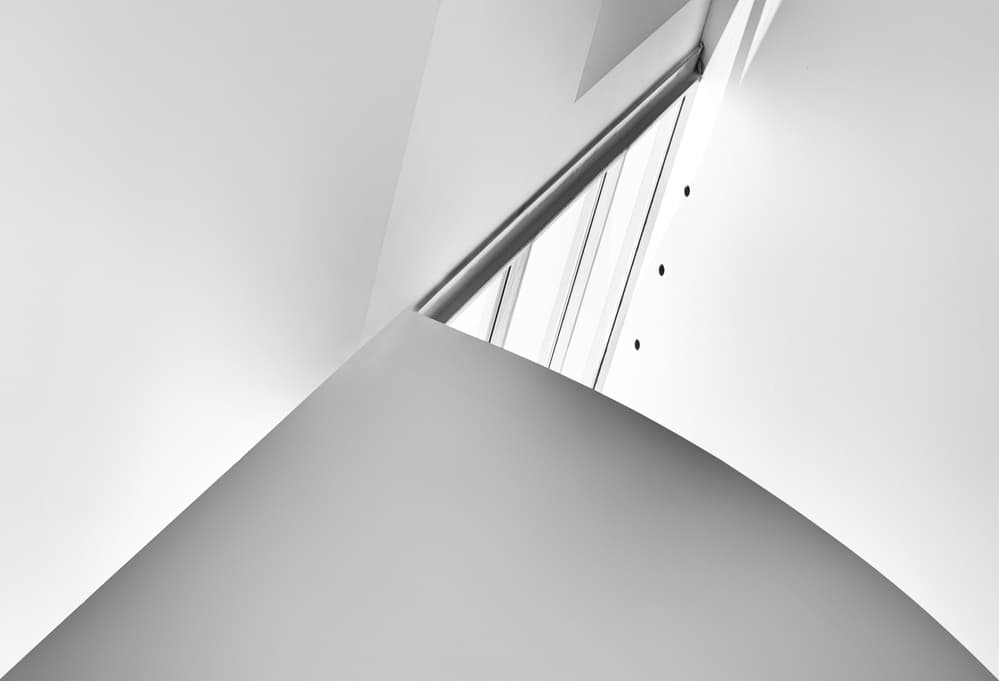 Abstract White Curves by Jeroen van de Wiel — canvas wall art