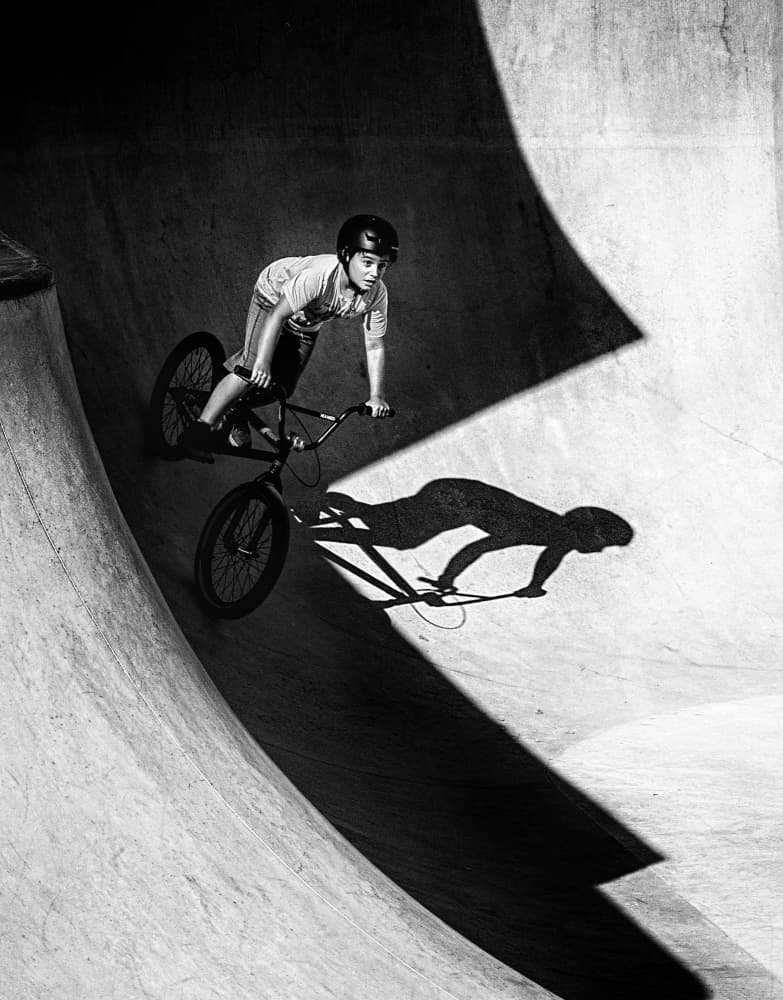 Skatepark Rider Shadow by Louie Luo — canvas wall art