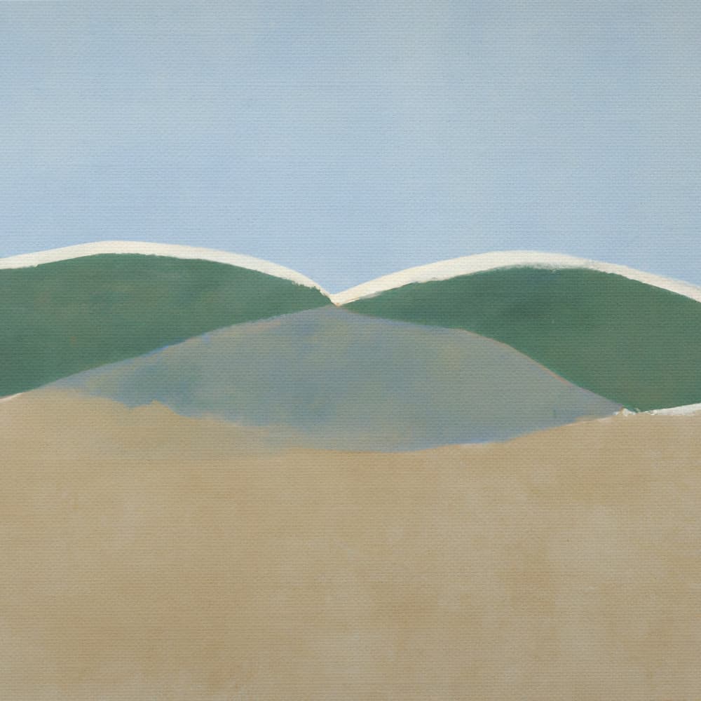 Minimalist Green Hills by The Printable Studio — canvas wall art