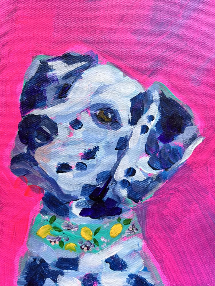 Playful Dalmatian Puppy by Pauline Wegman | Key and Sea Creative — canvas wall art