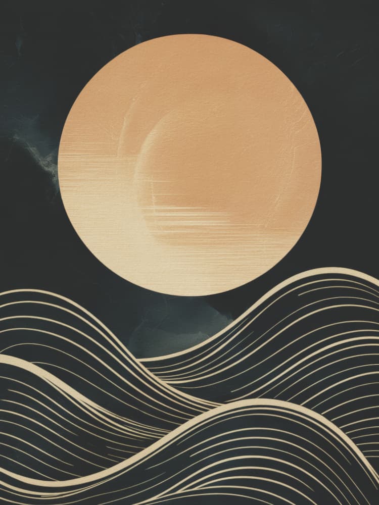 Golden Sun Over Waves by Andreas Magnusson — canvas wall art
