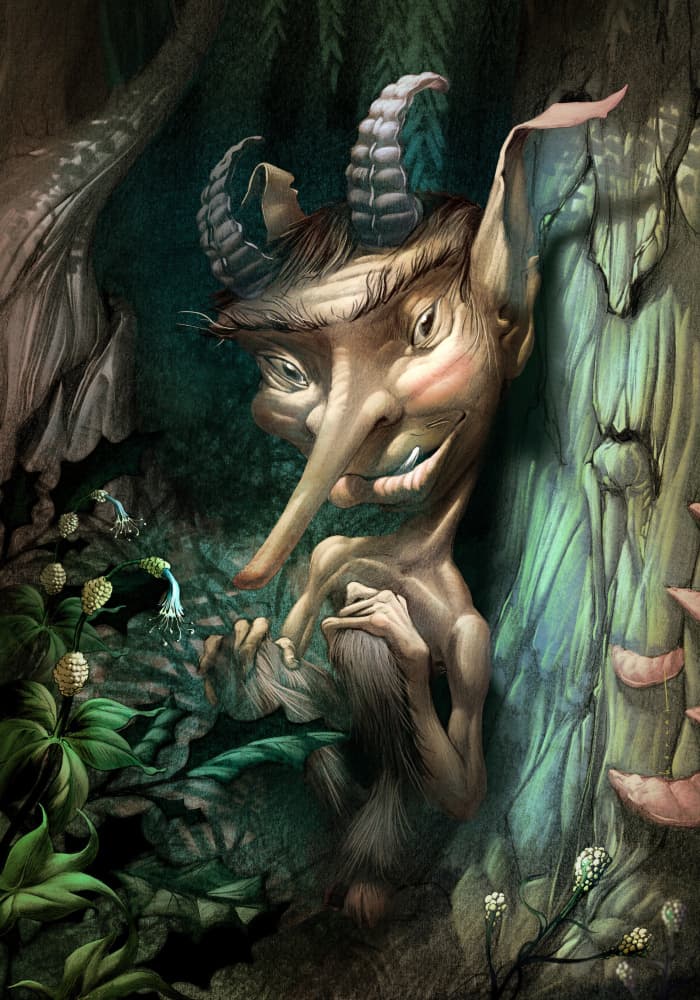 Mythical Forest Gnome by Juan Hernaz — canvas wall art