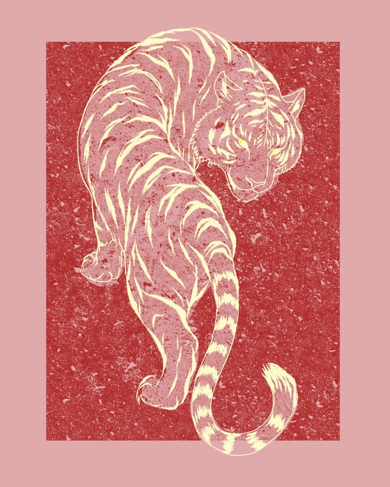 Mystic Red Tiger by Josie George — canvas wall art