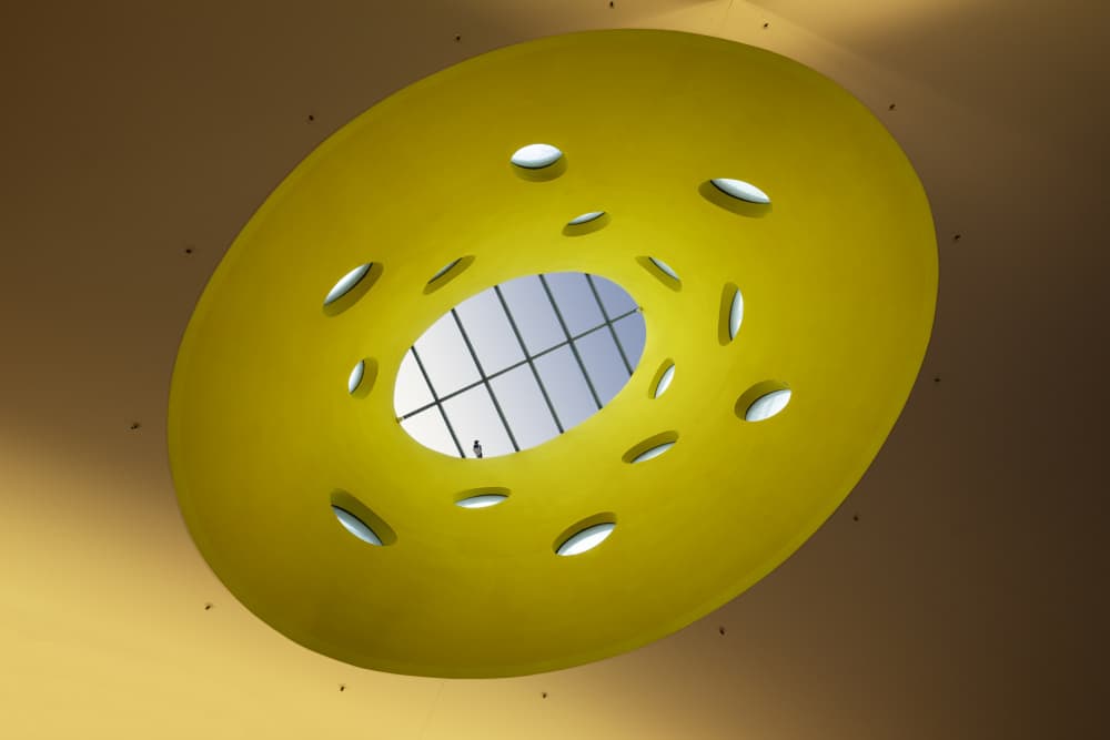 Bright Yellow Skylight by fotomarion — canvas wall art