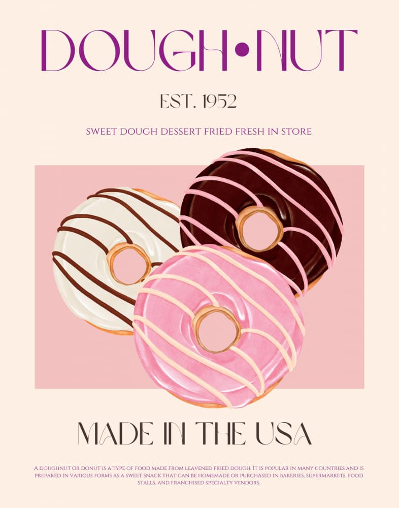 Classic American Doughnuts by Nazma Khokhar — canvas wall art