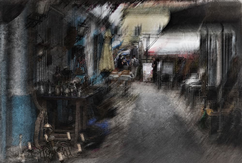 Old Market Alley by Jan van der Linden — canvas wall art