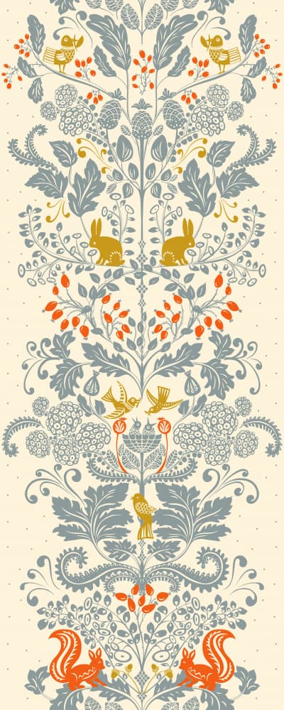 Whimsical Woodland Pattern by Annick — canvas wall art