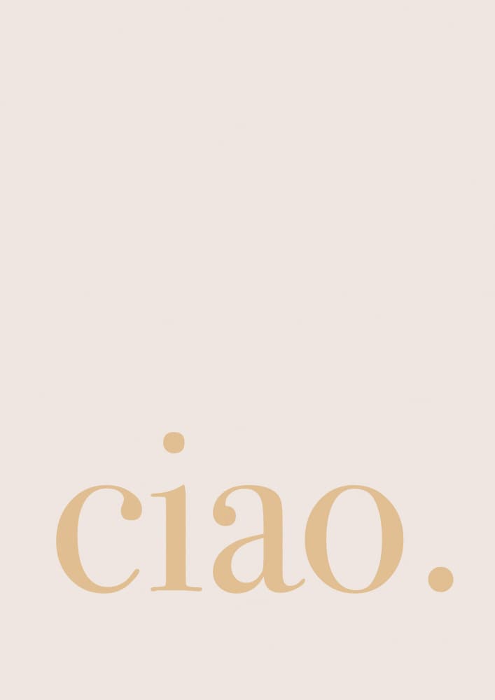 Ciao Minimalist Greeting by Talitha McQueen — canvas wall art