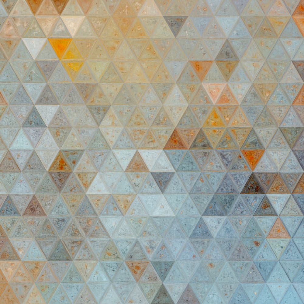 Muted Geometric Mosaic by Justyna Jaszke — canvas wall art