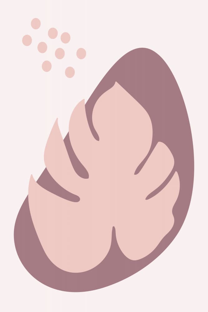 Abstract Pink Monstera by Dina Dankers — canvas wall art