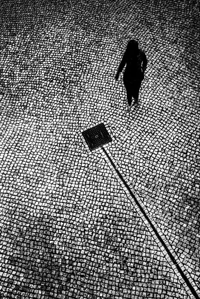 Solitary Street Silhouette by Paulo Abrantes — canvas wall art