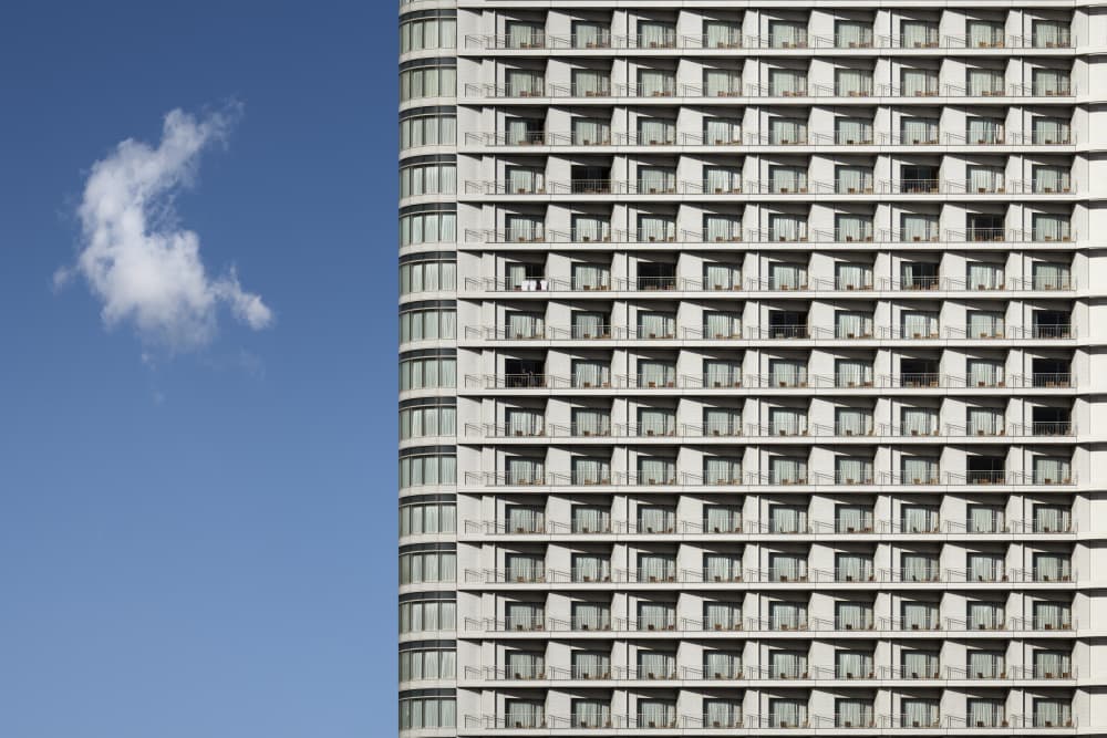 Modern Building Blue Sky by Akira TAKAUE — canvas wall art