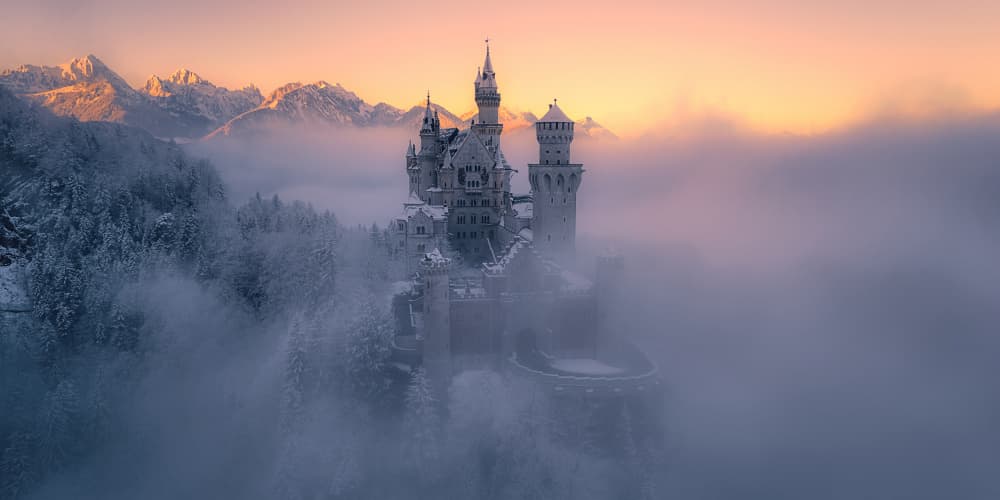 Fairytale Winter Castle by Judith Kuhn — canvas wall art