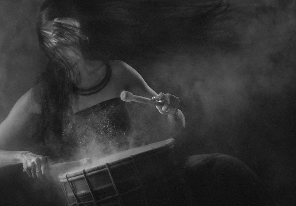 Intense Drum Performance by Sebastian Kisworo — canvas wall art