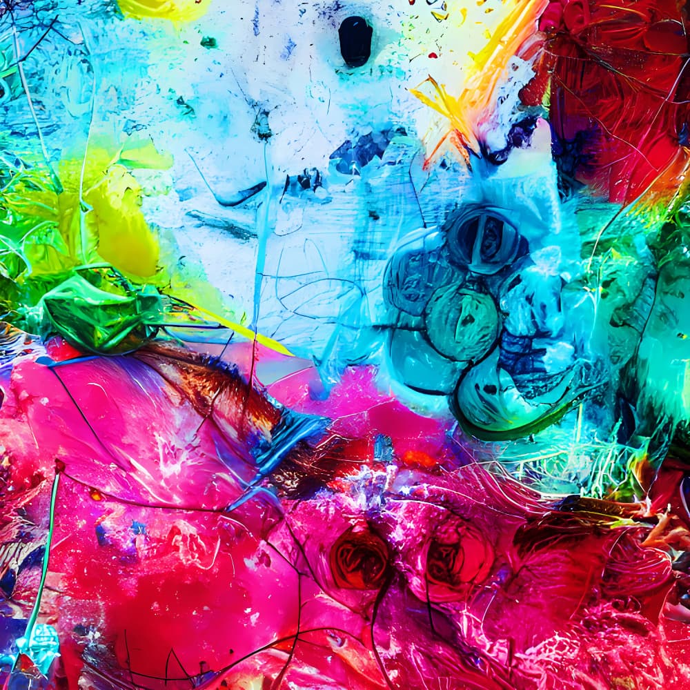 Vibrant Abstract Expression by mnemonixART — canvas wall art