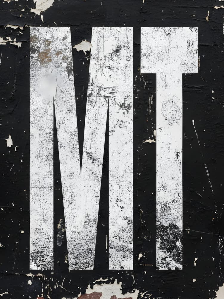 Distressed Letter Wall by HUGO — canvas wall art