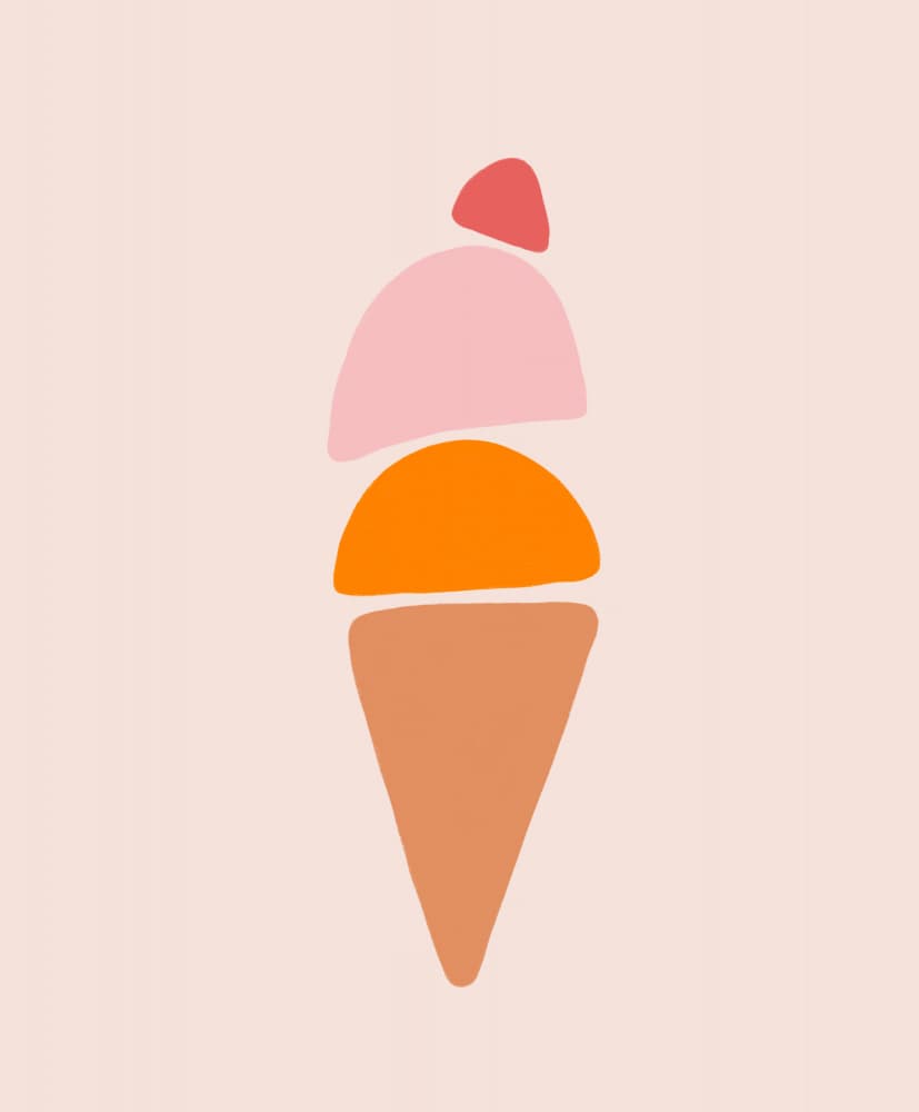 Colorful Ice Cream Cone by Galaxy Eyes — canvas wall art