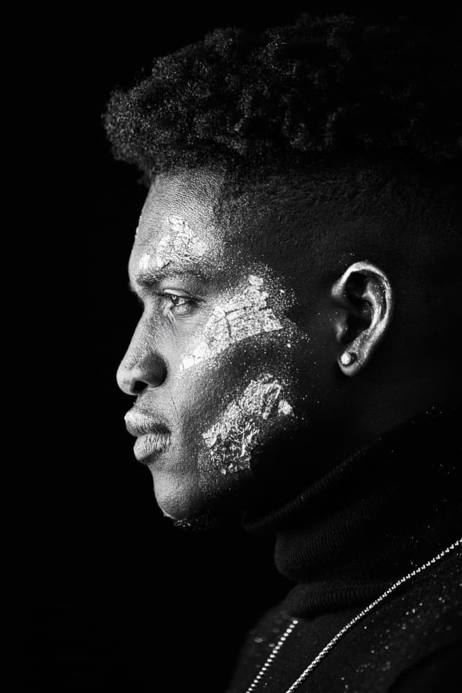 Dramatic Silver Profile by Photographer — canvas wall art