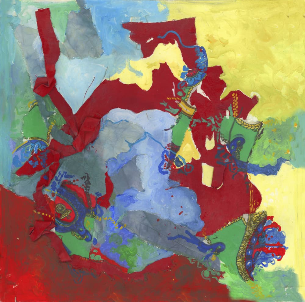Vibrant Abstract Collage by Alejandra Winkhaus — canvas wall art