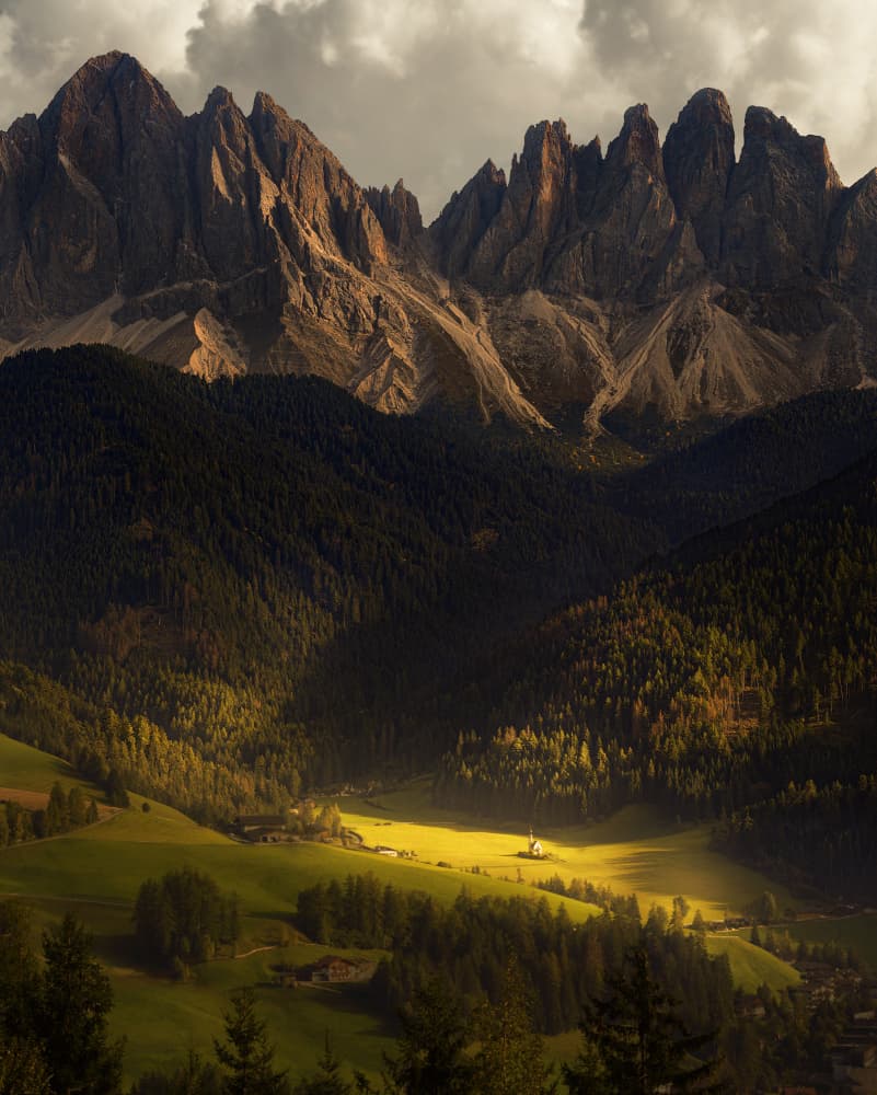 Sunlit Alpine Valley by Gary Perlow — canvas wall art