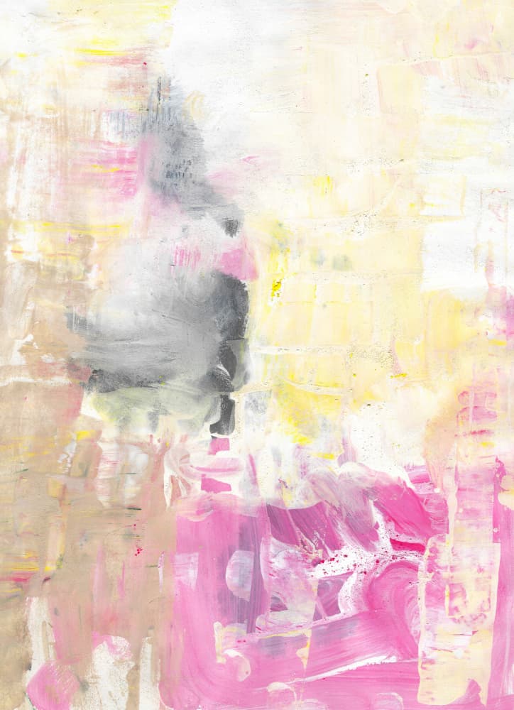 Vibrant Pink Yellow Abstract by Annick — canvas wall art