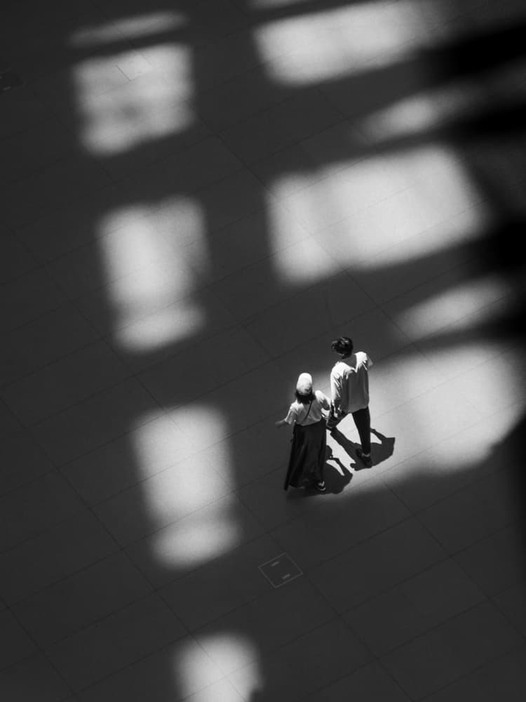 Couple In Shadows by IKUMI FUKAZAWA — canvas wall art