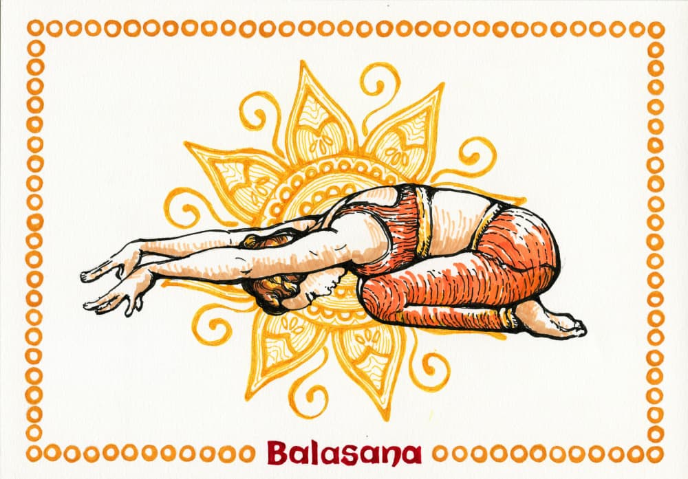 Peaceful Child's Pose by Olga Galeeva — canvas wall art