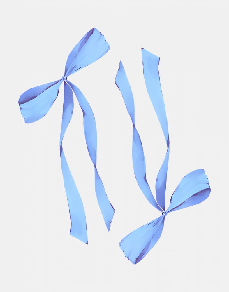 Flowing Blue Bows by Jolly and Dash — canvas wall art